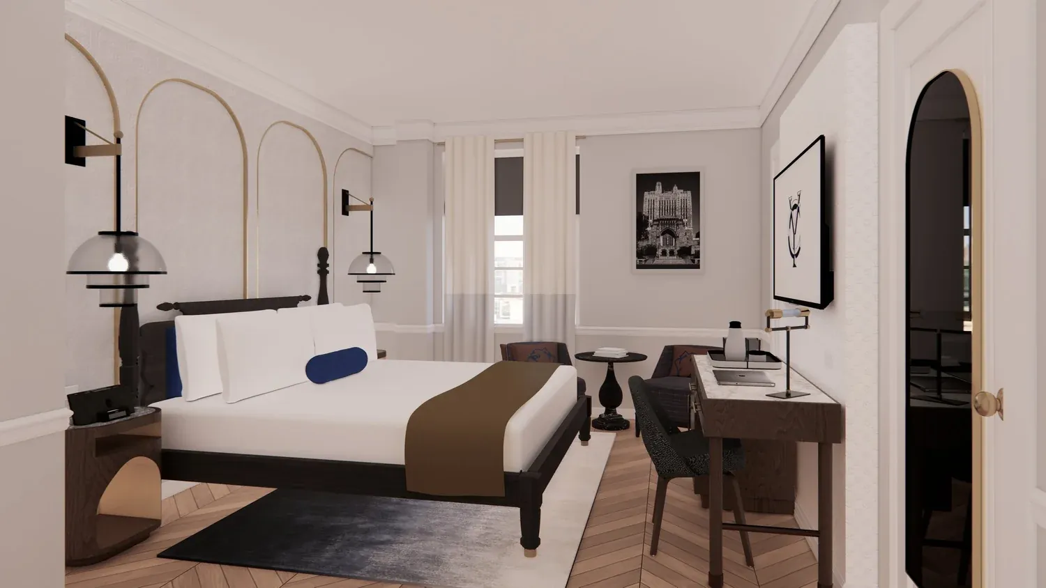Yale Club, New York, NY interior designed by Form + Function + Design, view 8