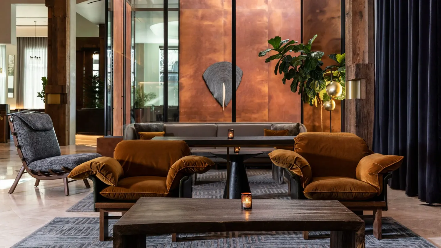 Thompson Hotel interior designed by Form + Function + Design, view 1
