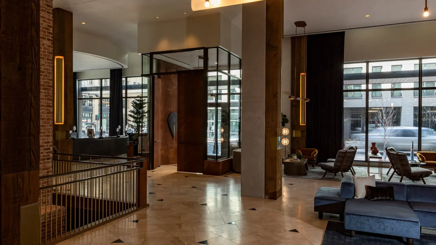Thompson Hotel interior designed by Form + Function + Design, view 3