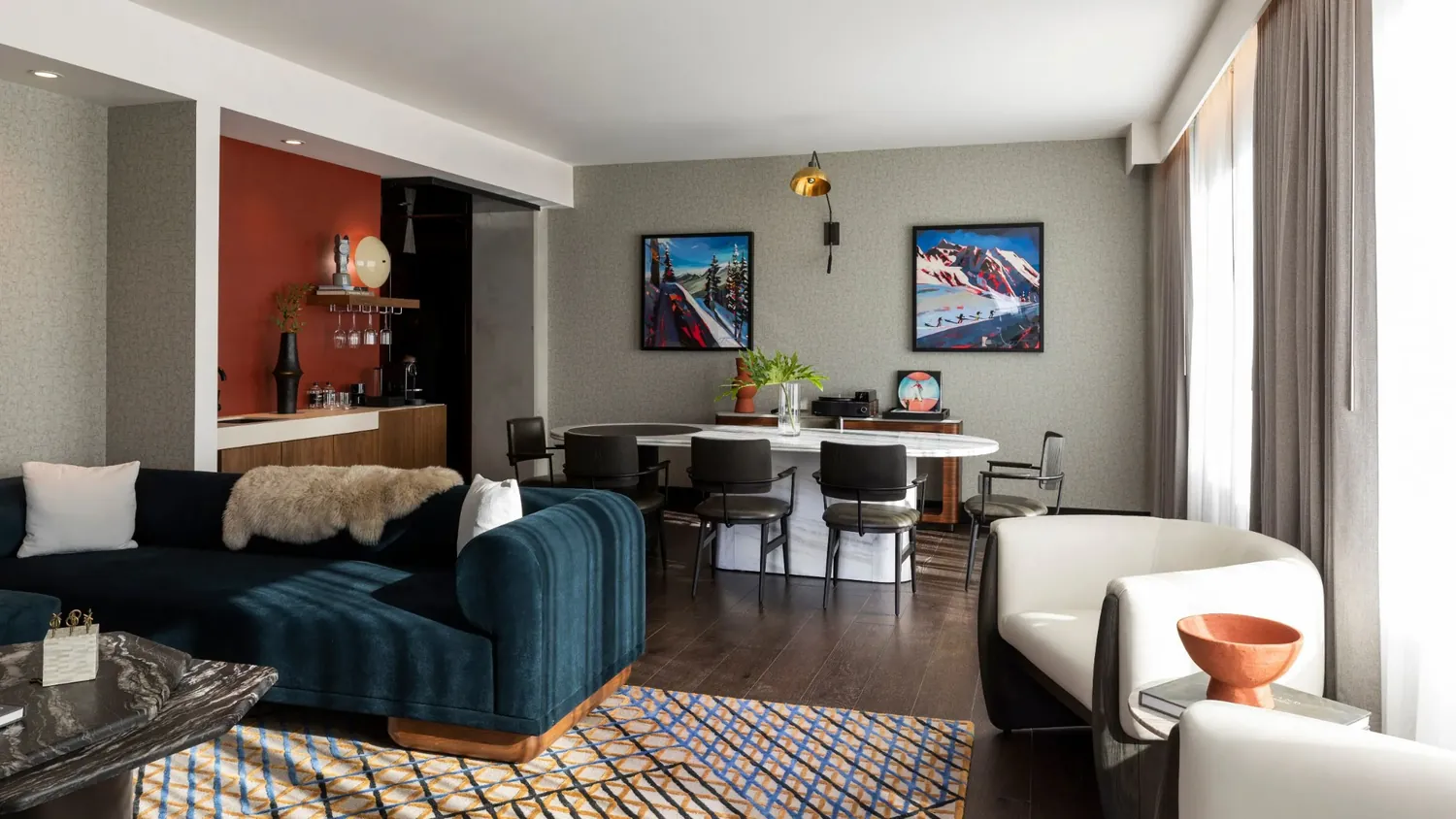 Thompson Hotel interior designed by Form + Function + Design, view 20