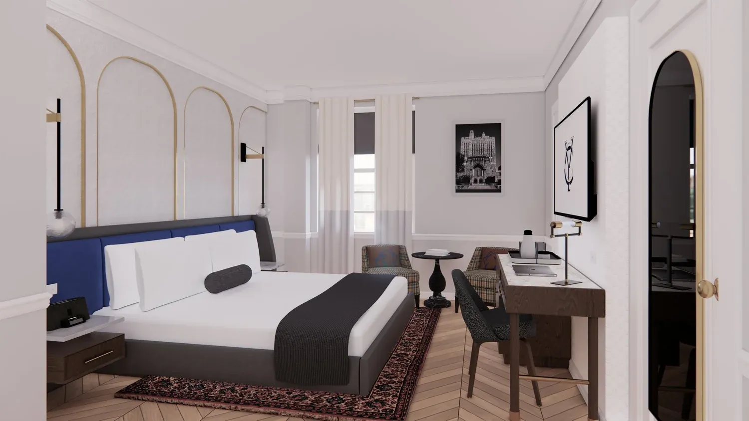 Yale Club, New York, NY interior designed by Form + Function + Design, view 13