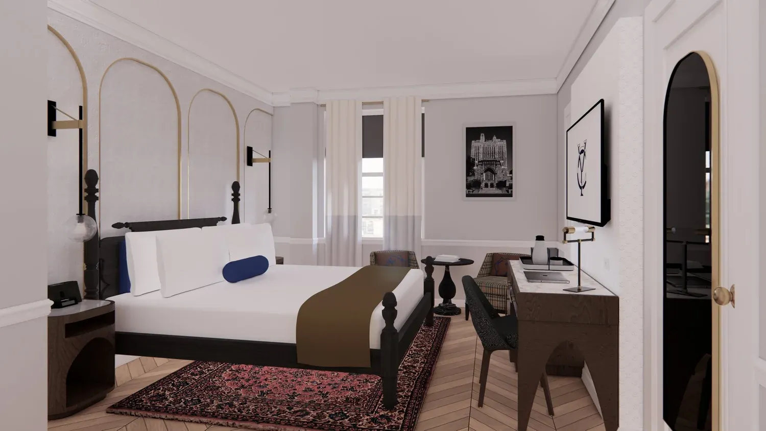 Yale Club, New York, NY interior designed by Form + Function + Design, view 16