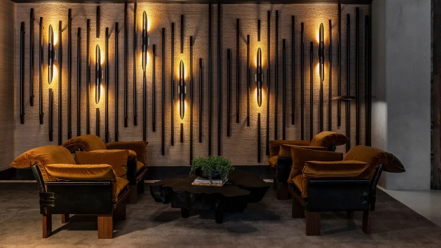 Thompson Hotel interior designed by Form + Function + Design, view 2