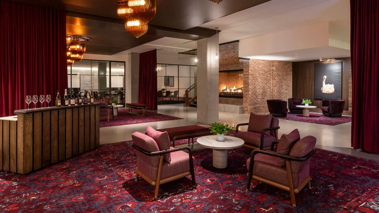 Thompson Hotel interior designed by Form + Function + Design, view 17